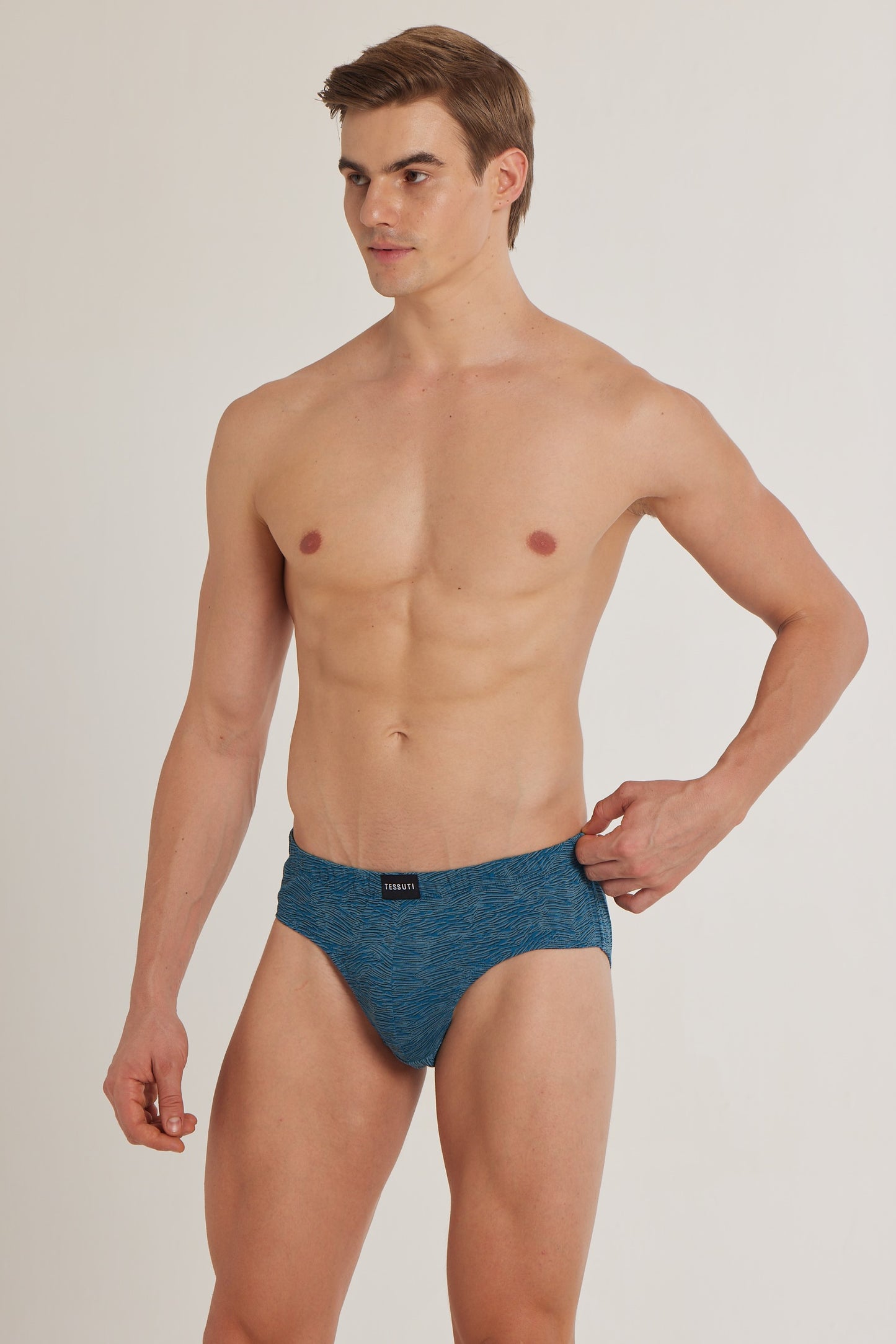 S101 Silver Cotton Brief Printed ( Pack of 2 )
