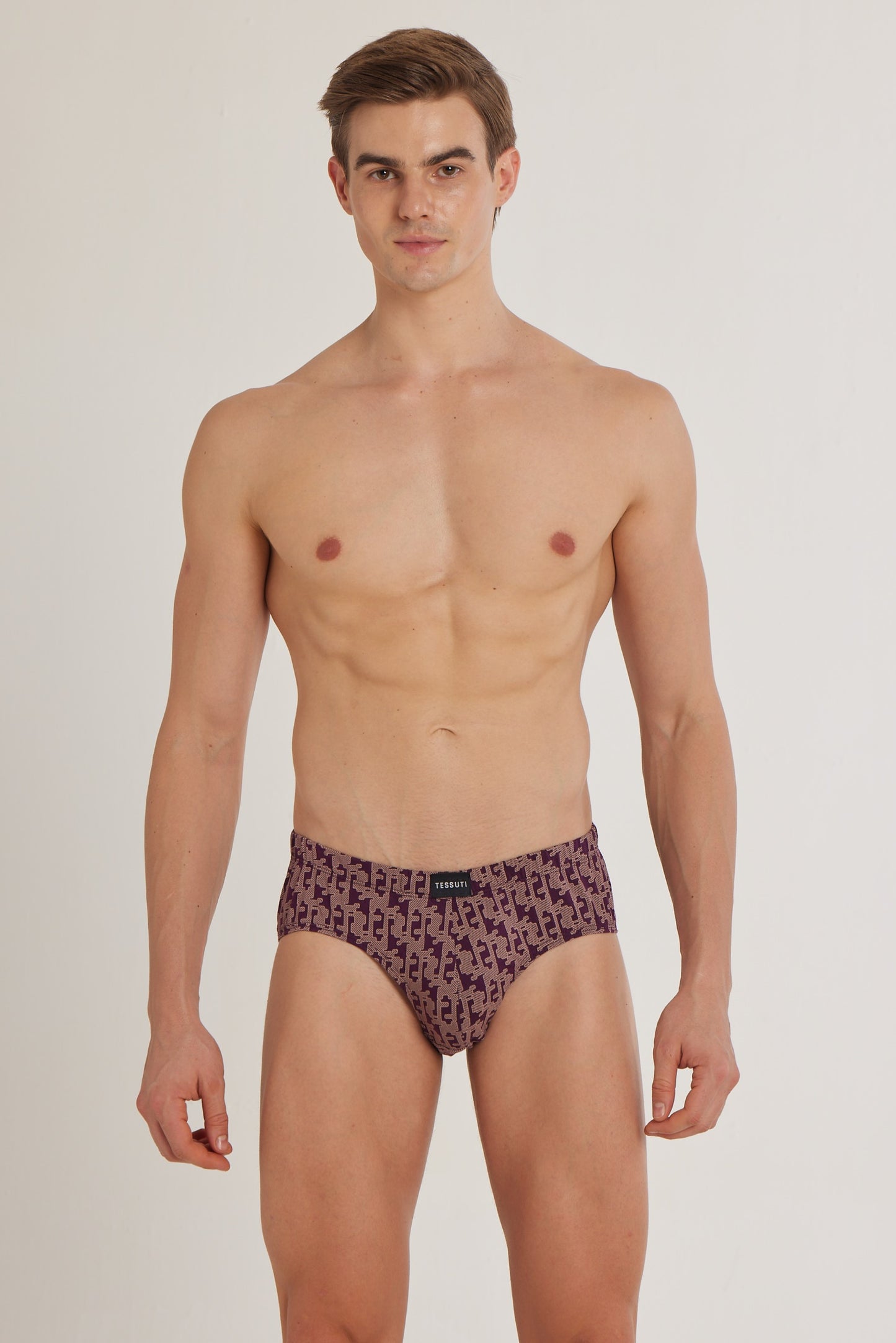 S101 Silver Cotton Brief Printed ( Pack of 2 )