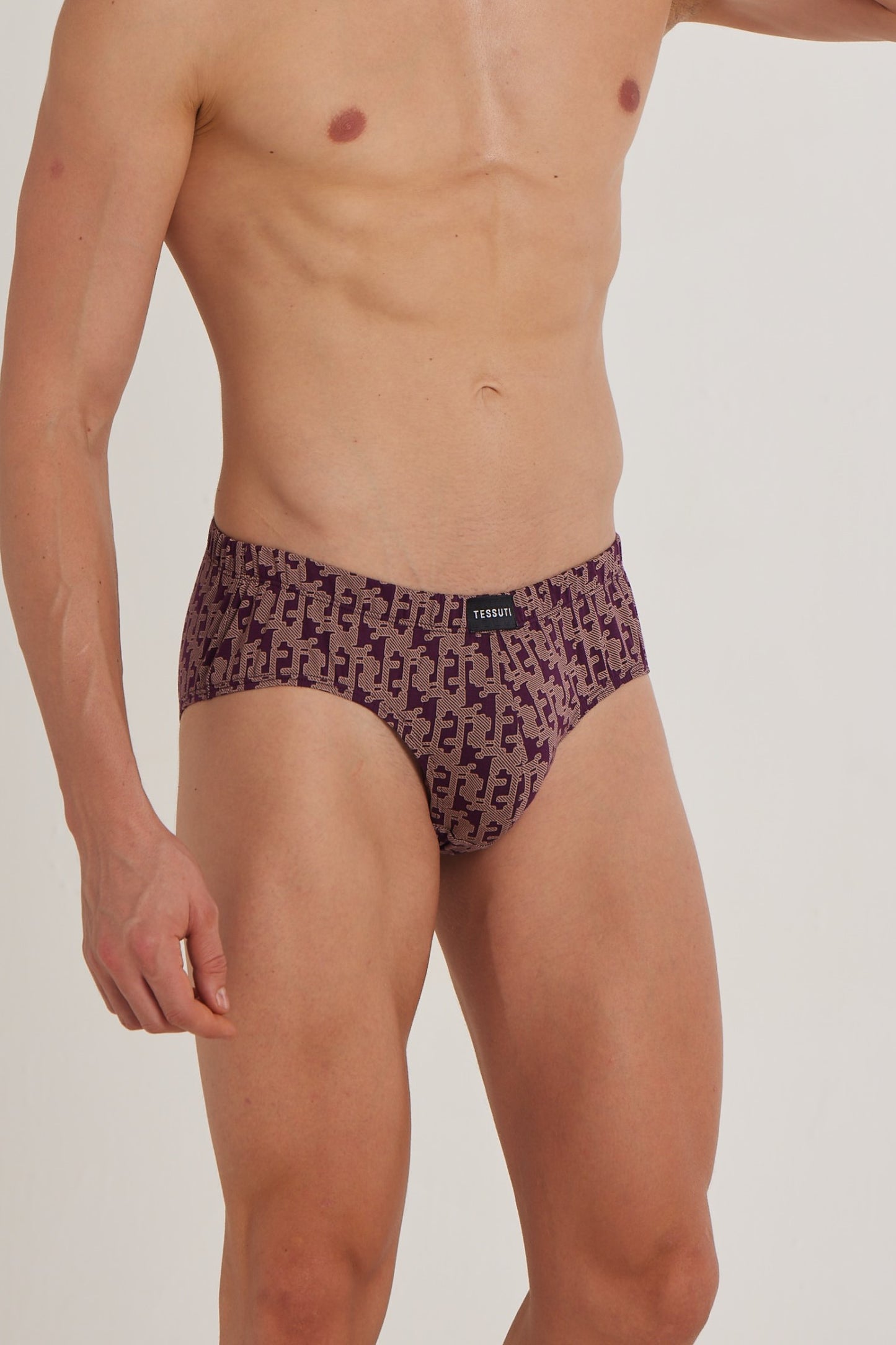 S101 Silver Cotton Brief Printed ( Pack of 2 )