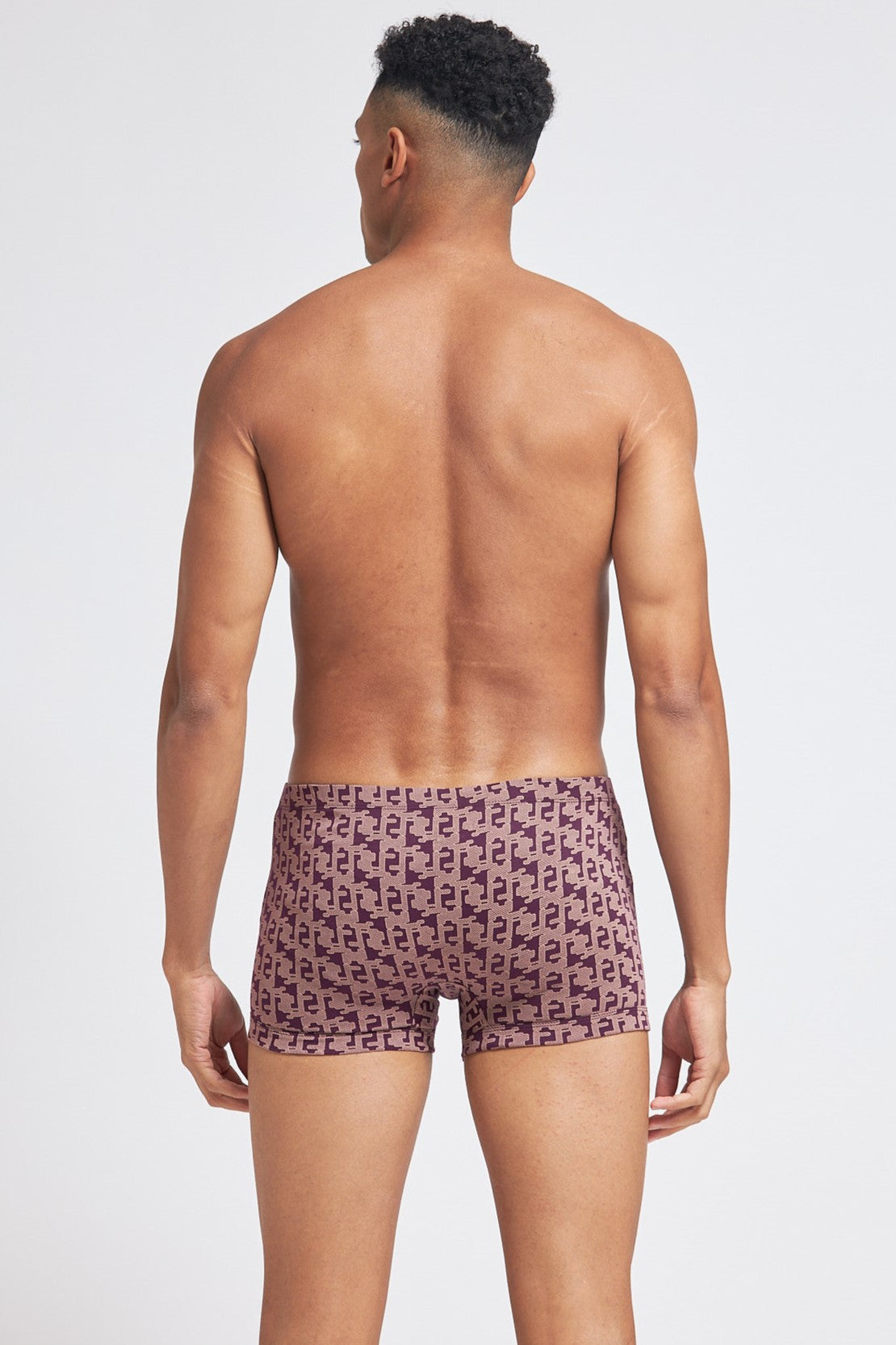 S103 Silver Cotton Trunk Printed Wine ( Pack of 2 )