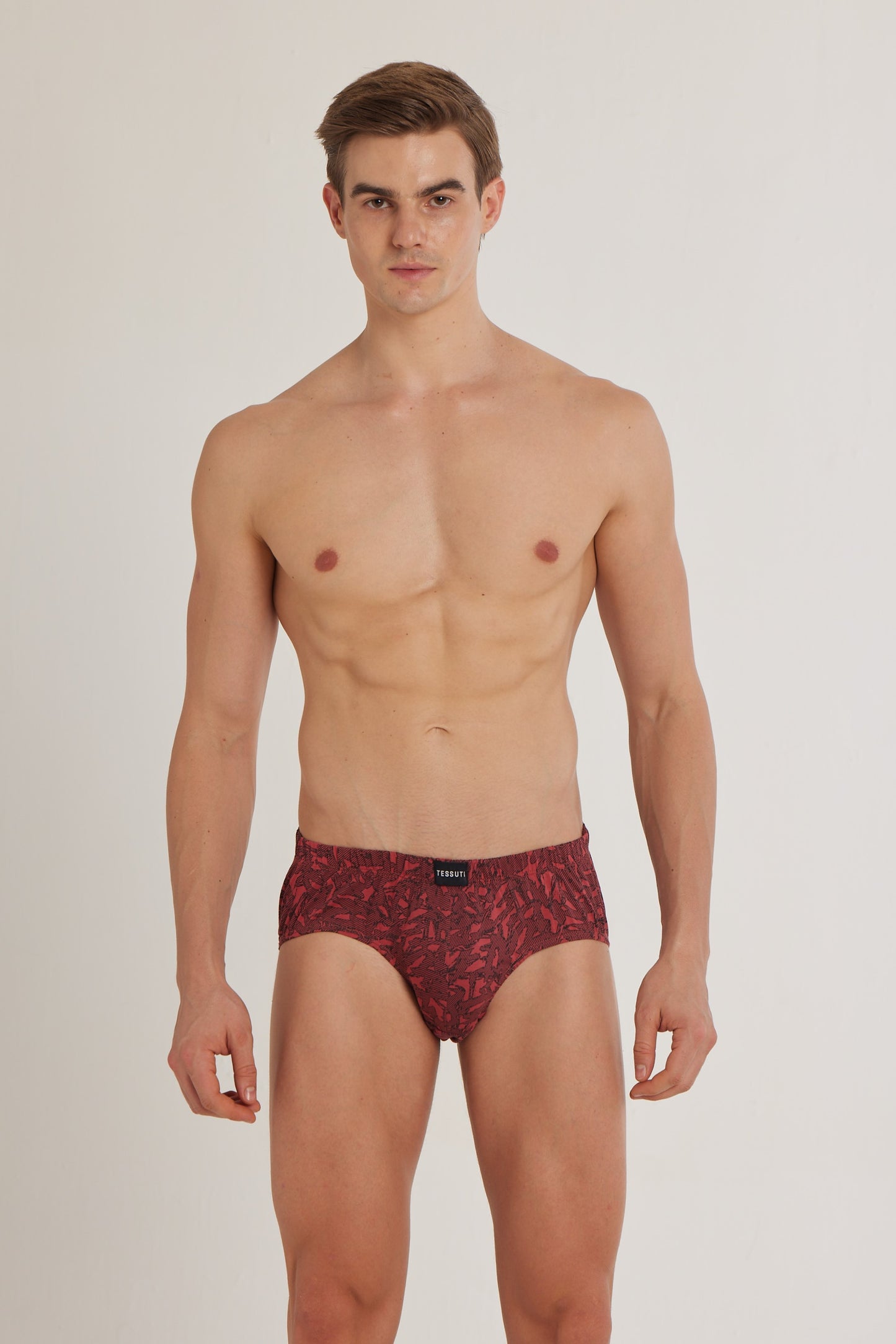S101 Silver Cotton Brief Printed ( Pack of 2 )