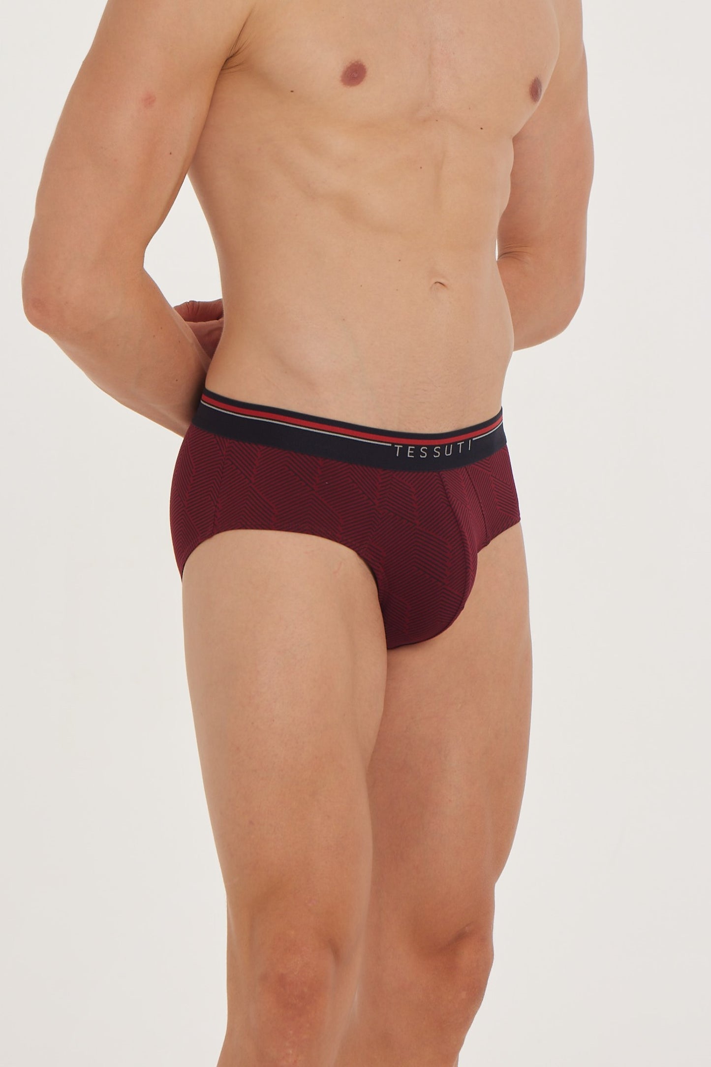 G301 Gold Cotton Brief Printed