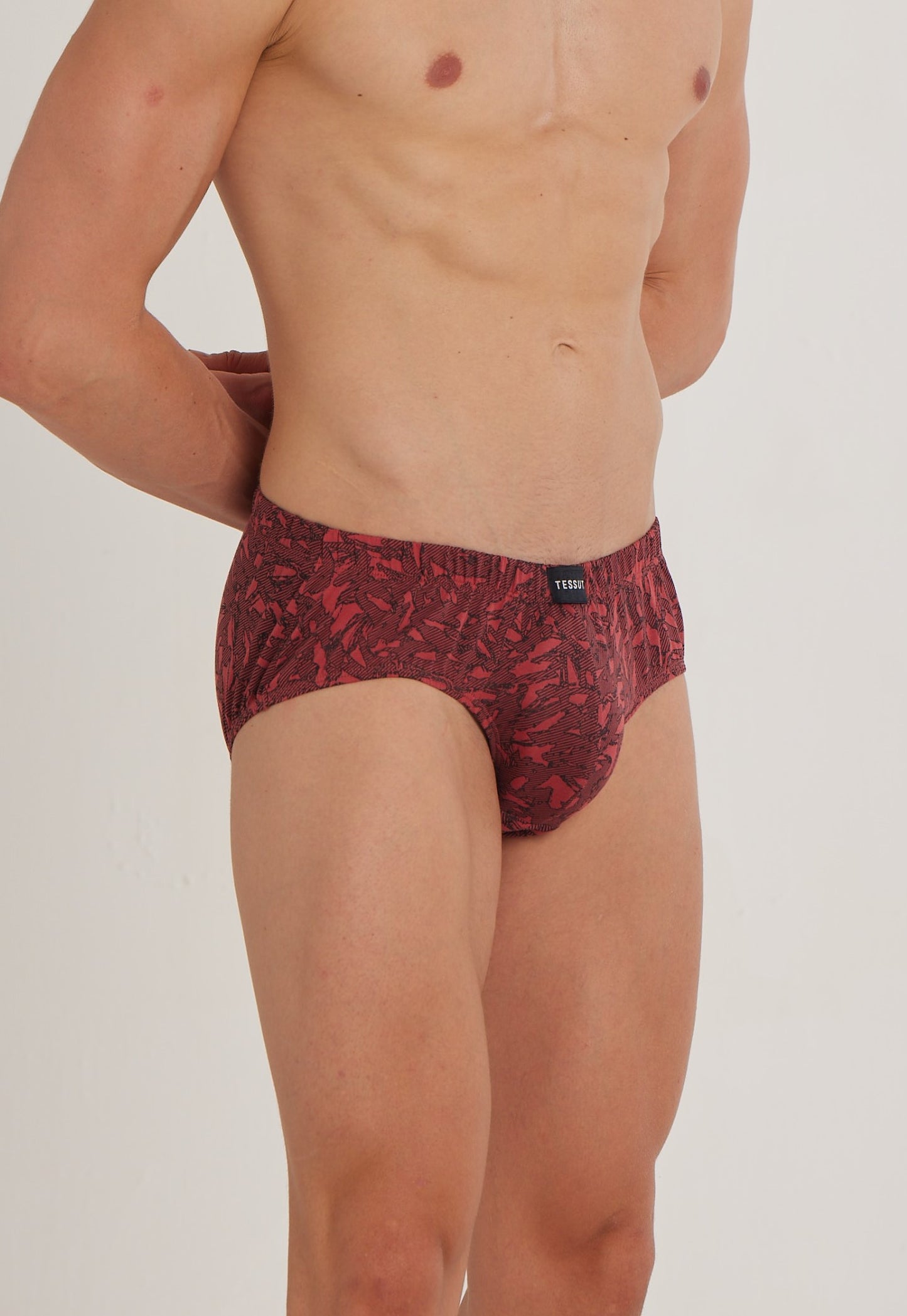 S101 Silver Cotton Brief Printed ( Pack of 2 )