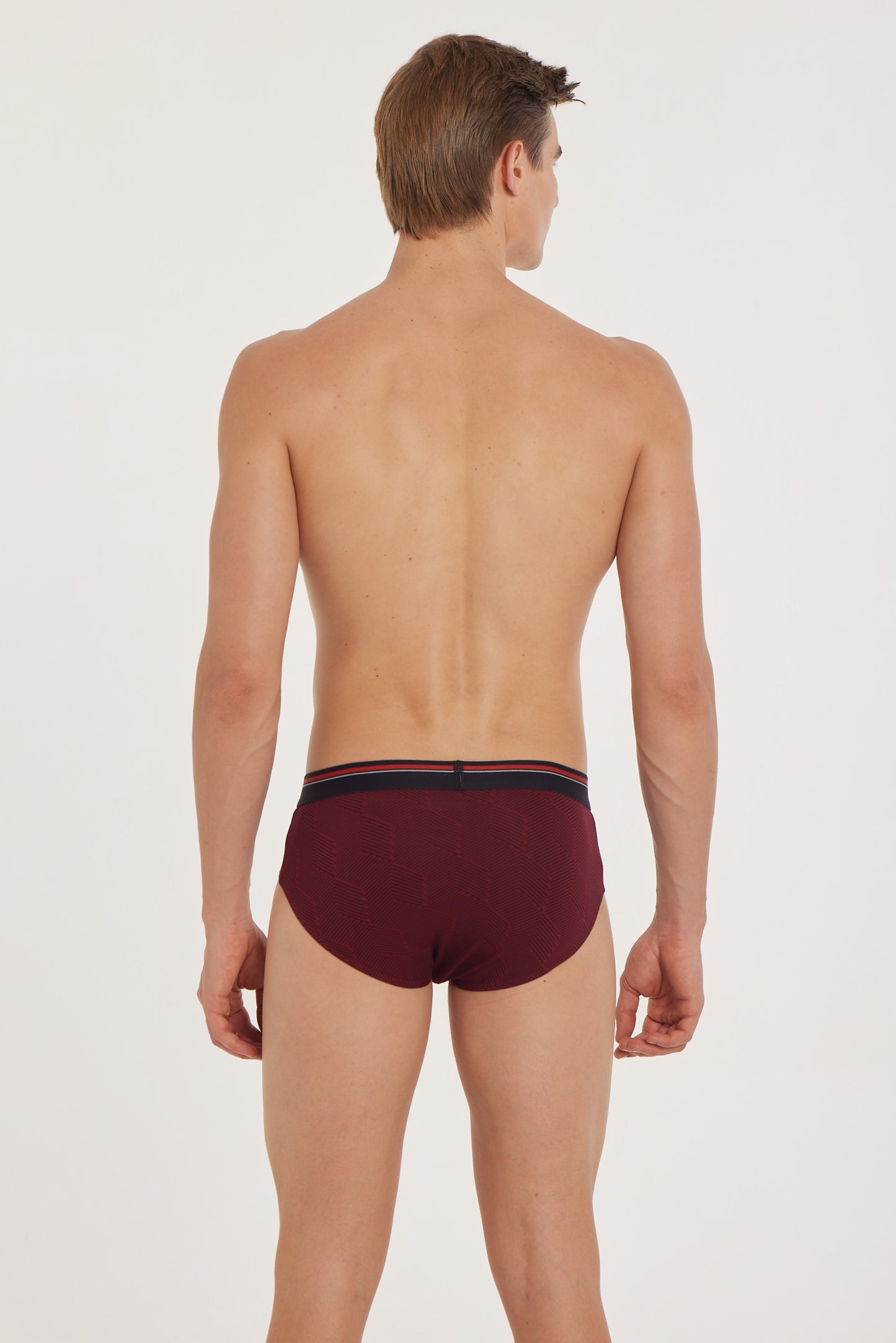 G301 Gold Cotton Brief Printed