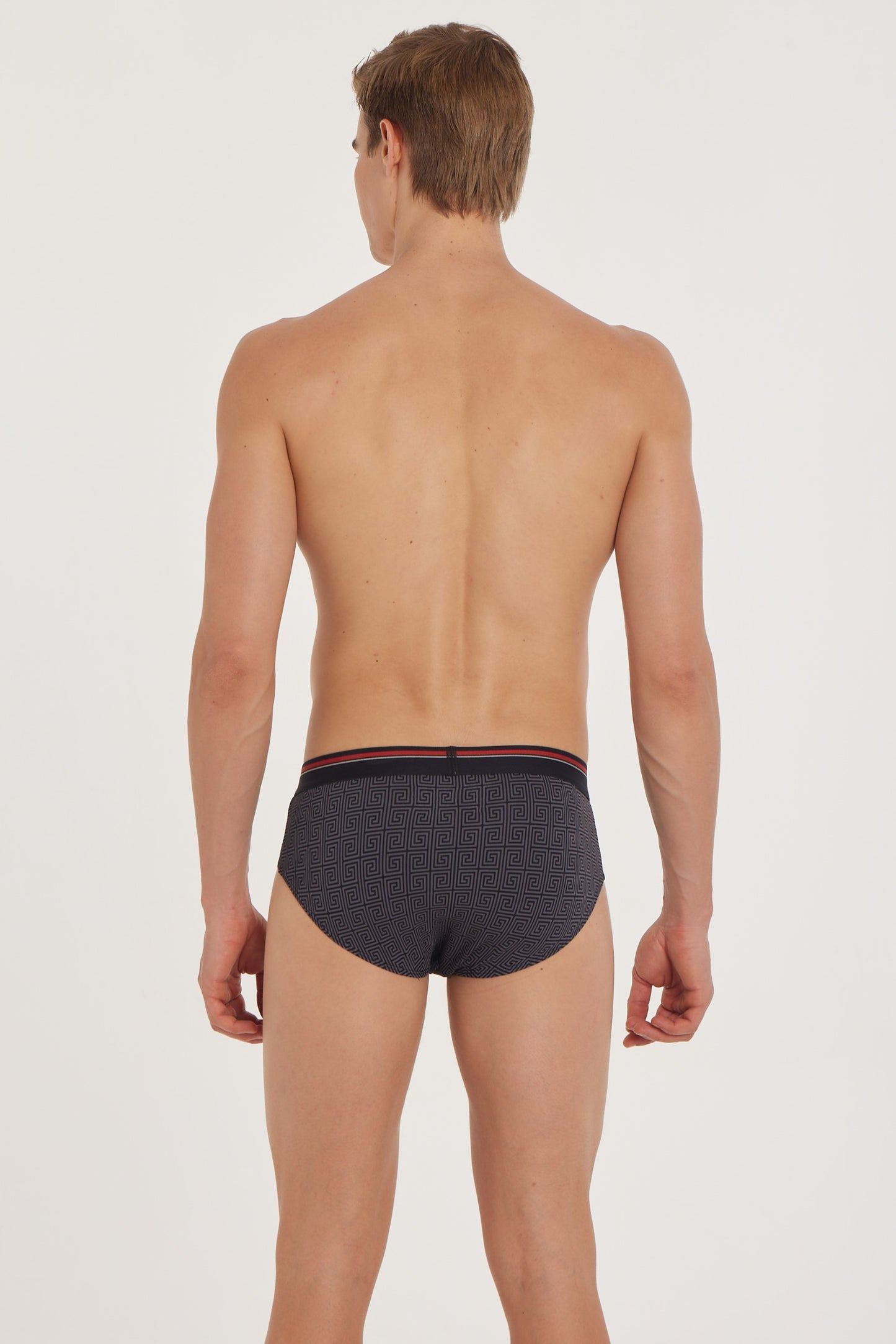 G301 Gold Cotton Brief Printed