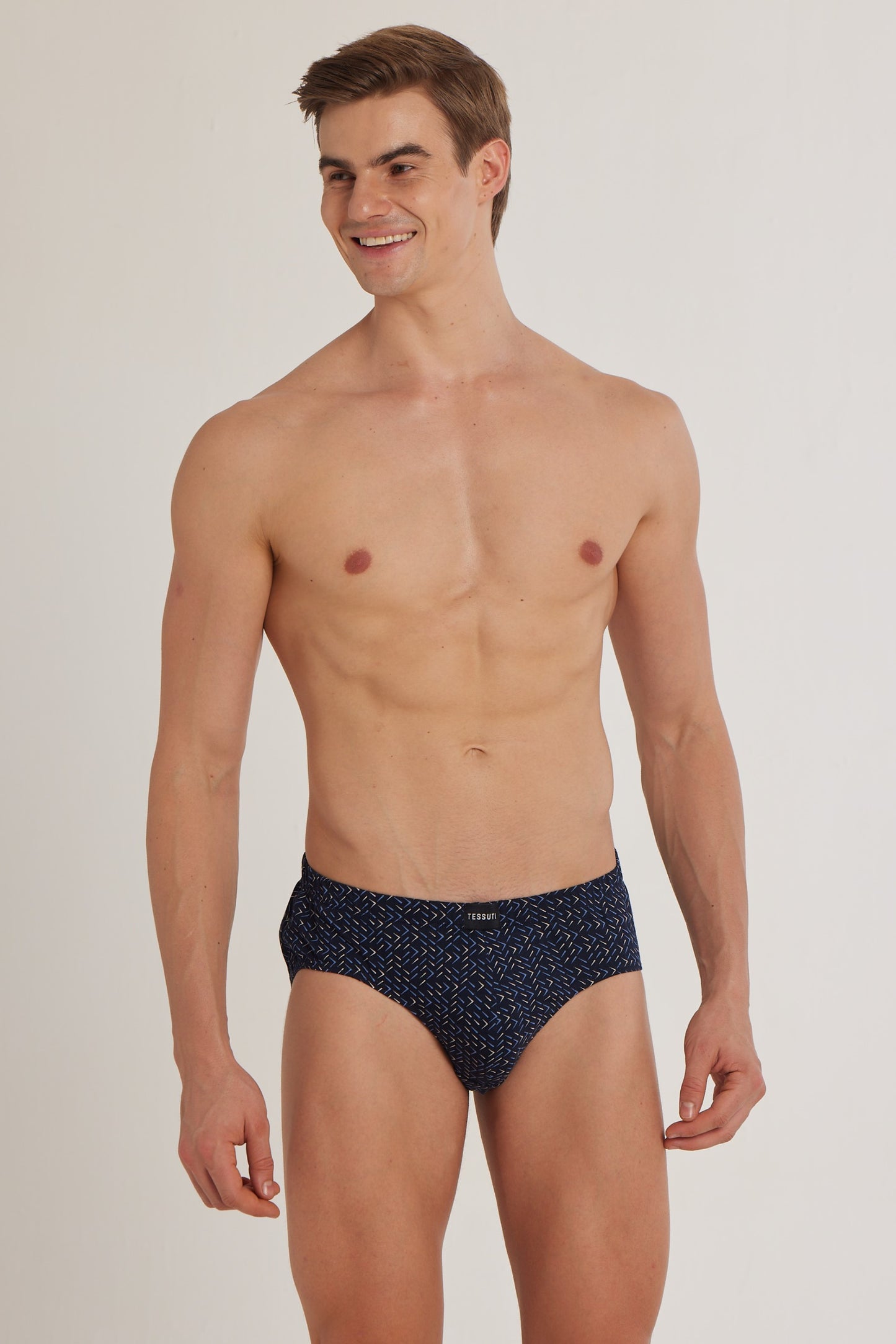 S101 Silver Cotton Brief Printed ( Pack of 2 )
