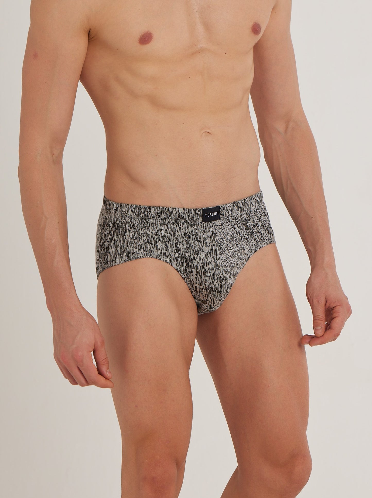 S101 Silver Cotton Brief Printed ( Pack of 2 )