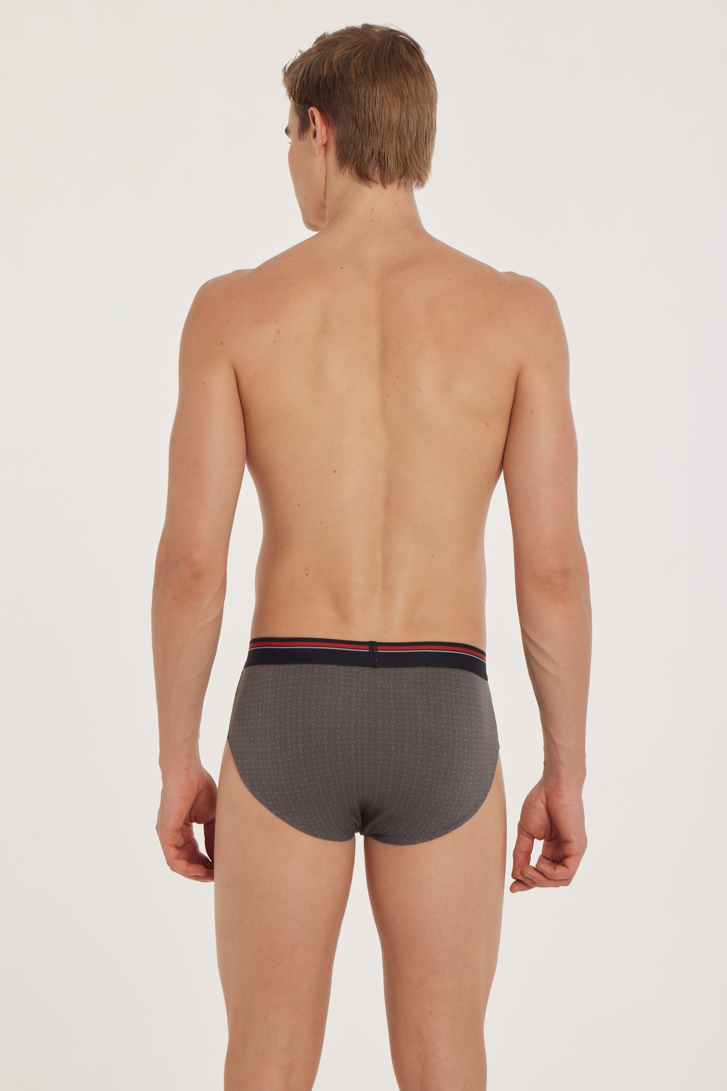 G301 Gold Cotton Brief Printed