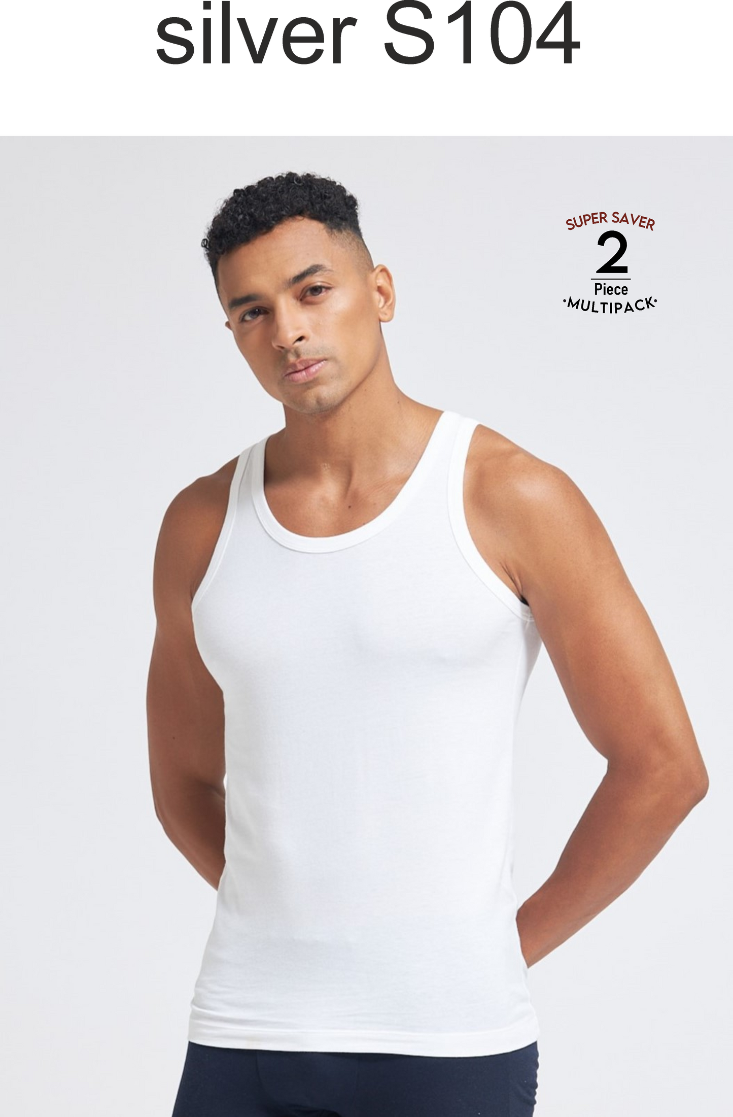 S104 Silver Vest ( Pack of 2 )