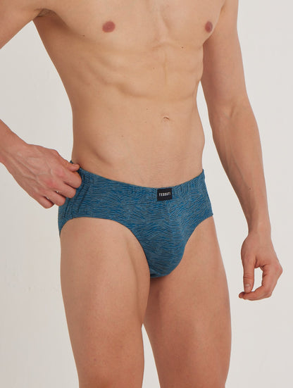 S101 Silver Cotton Brief Printed ( Pack of 2 )