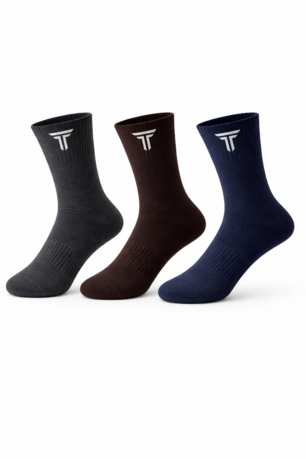 G204- CASUAL SOCKS (PACK OF 3 : Antara Grey, Brown & Navy)