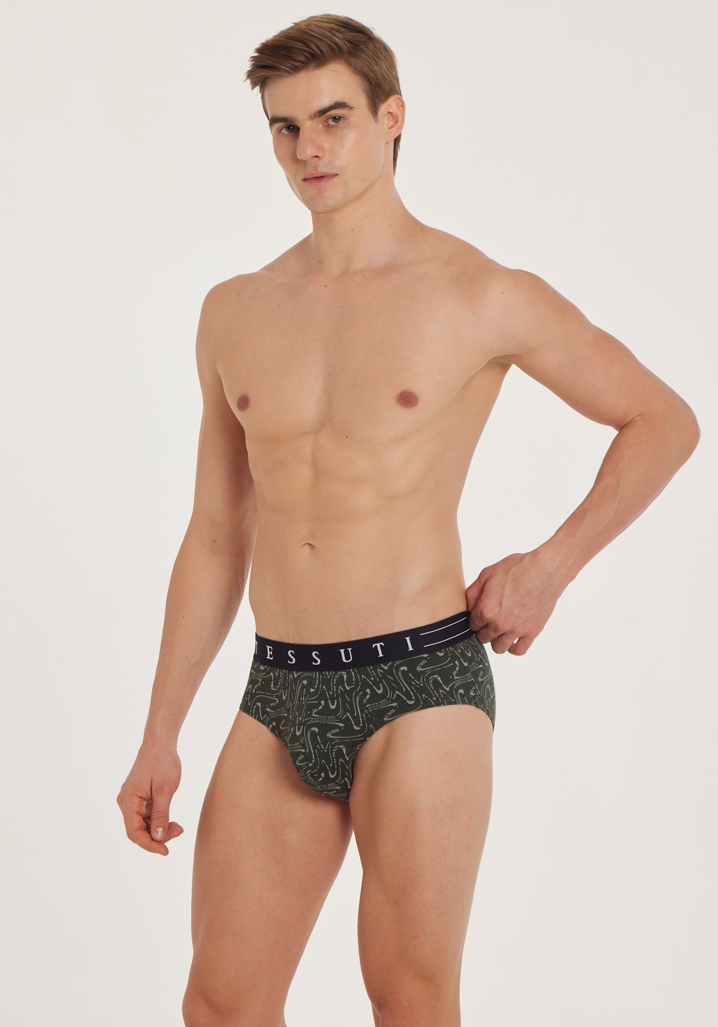 G305 Gold Brief Printed Lenzing Micromodal