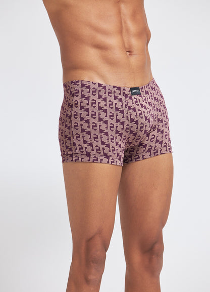 S103 Silver Cotton Trunk Printed Wine ( Pack of 2 )