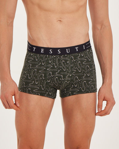 G307 Gold Trunk Printed Lenzing Micromodal Olive Solid