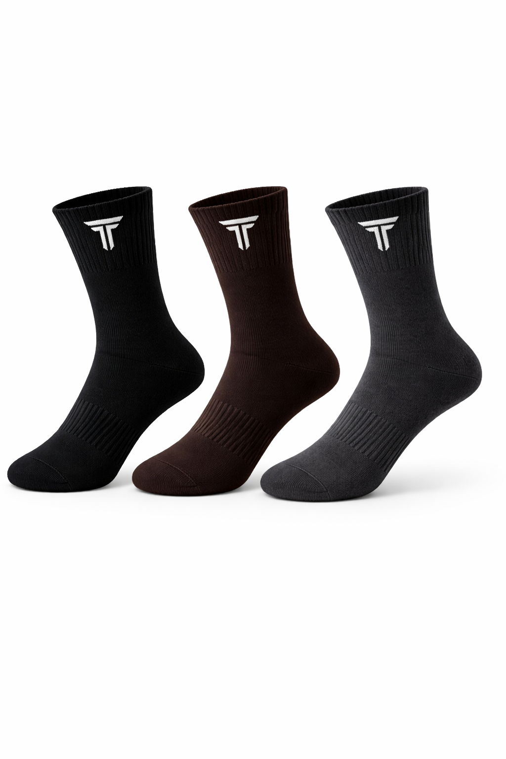 G204- CASUAL SOCKS (PACK OF 3 : Black, Antara Grey & Brown)