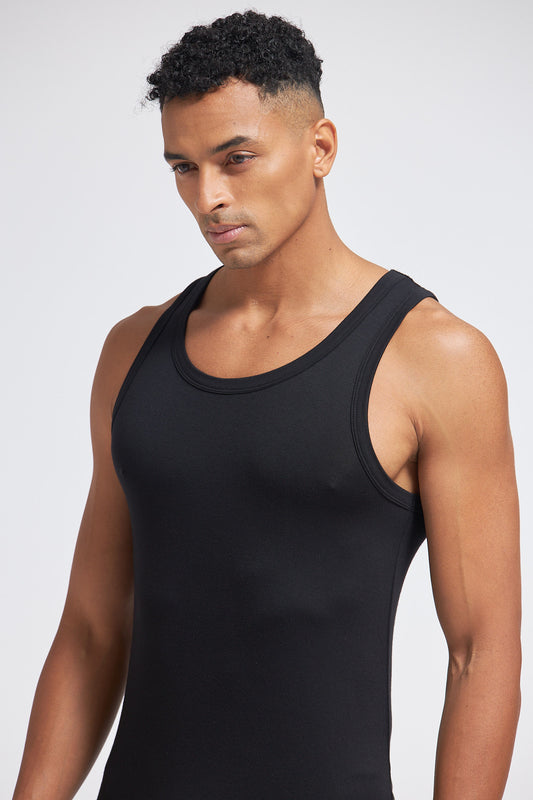 G308 Gold Vest Lenzing Micromodal - Black