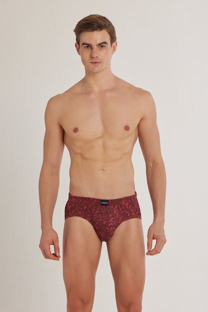 S101 Silver Cotton Brief Printed ( Pack of 2 )