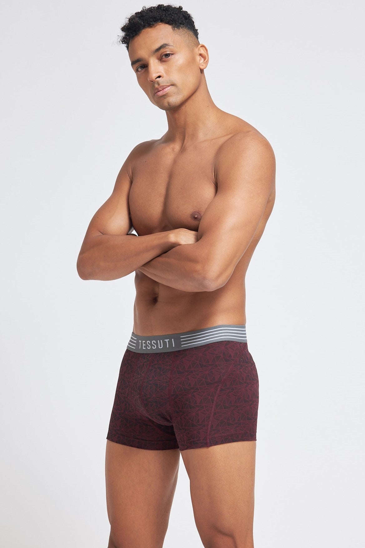 P503 Organic Cotton Trunk Printed OTB Maroon
