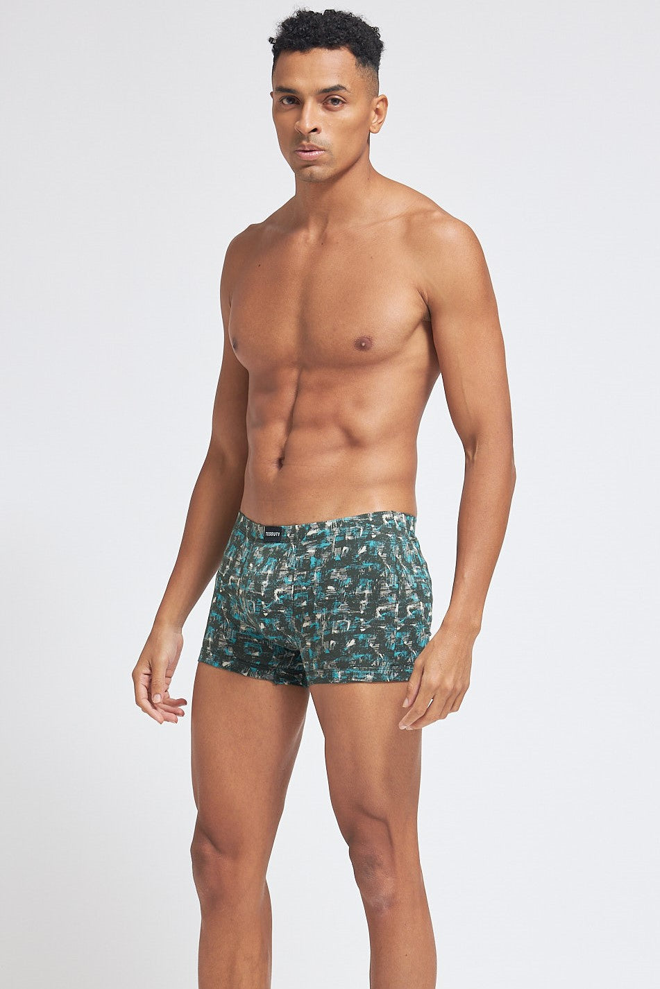 S103 Silver Cotton Trunk Printed Olive Green( Pack of 2 )