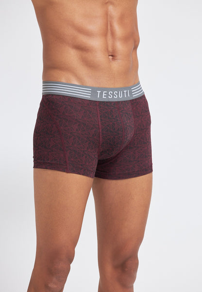 P503 Organic Cotton Trunk Printed OTB Maroon
