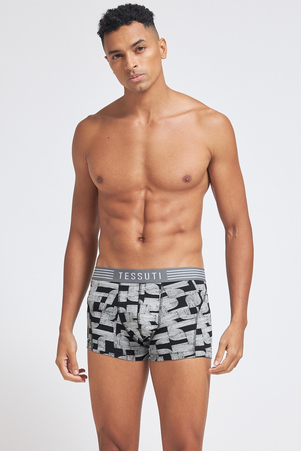 P503 Organic Cotton Trunk Printed OTB BLACK