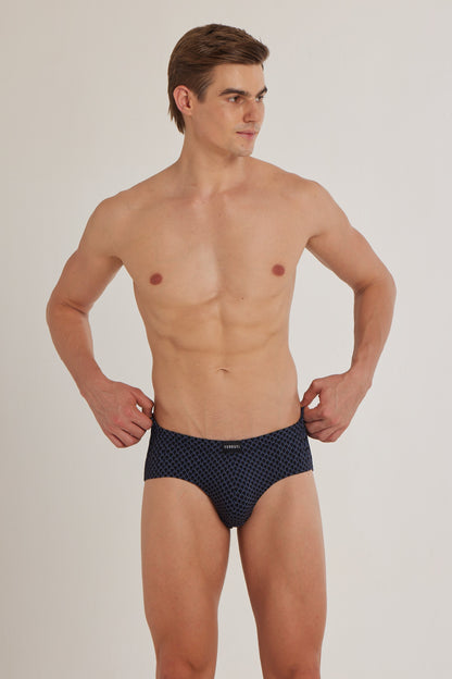 S101 Silver Cotton Brief Printed ( Pack of 2 )