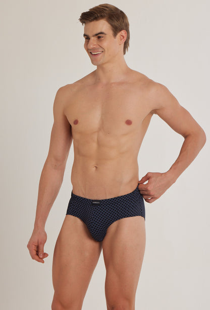 S101 Silver Cotton Brief Printed ( Pack of 2 )