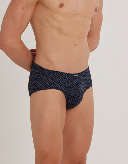 S101 Silver Cotton Brief Printed ( Pack of 2 )