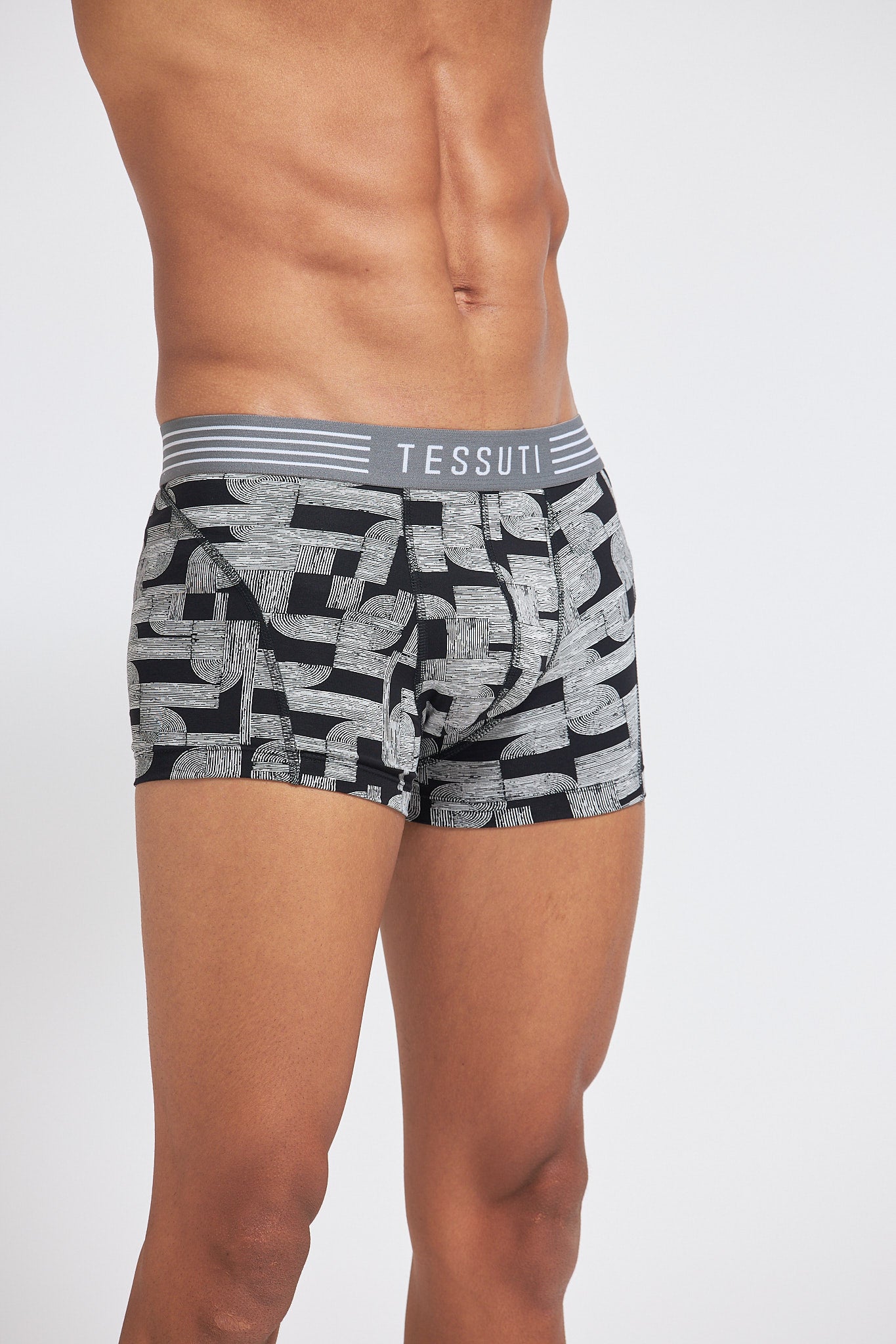 P503 Organic Cotton Trunk Printed OTB BLACK