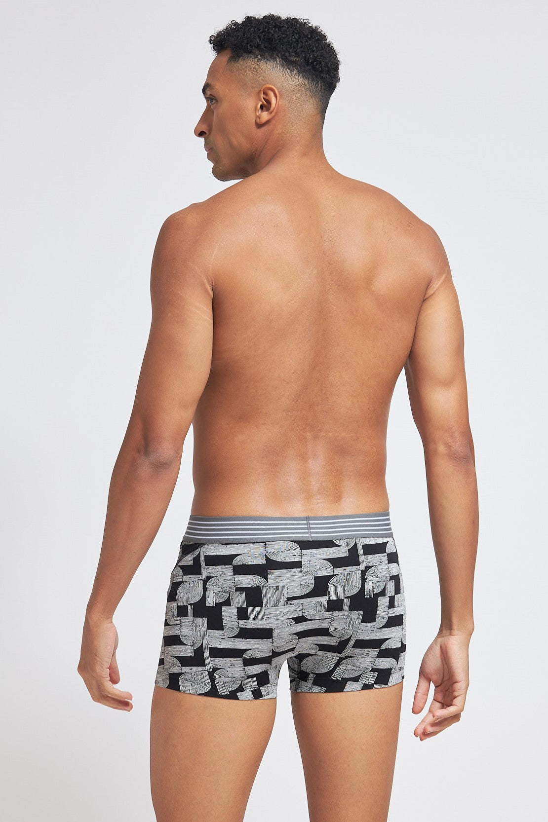 P503 Organic Cotton Trunk Printed OTB BLACK