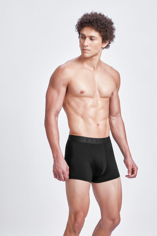 G323-  POLYAMIDE SPORTS TRUNK (Black)