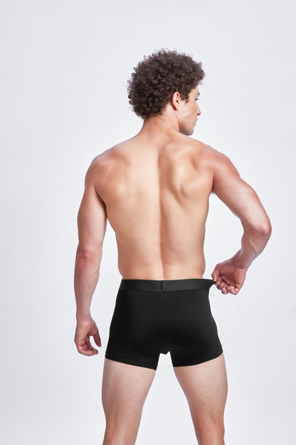 G323-  POLYAMIDE SPORTS TRUNK (Black)