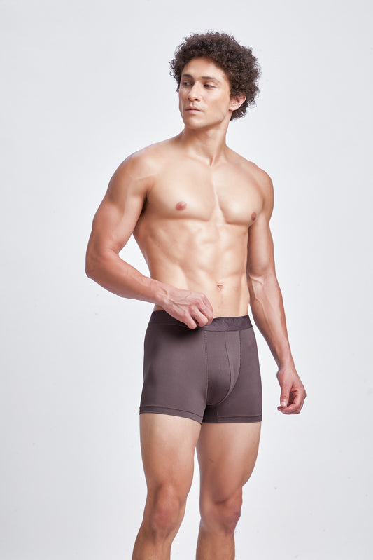 G323-  POLYAMIDE SPORTS TRUNK (Mocha Brown)