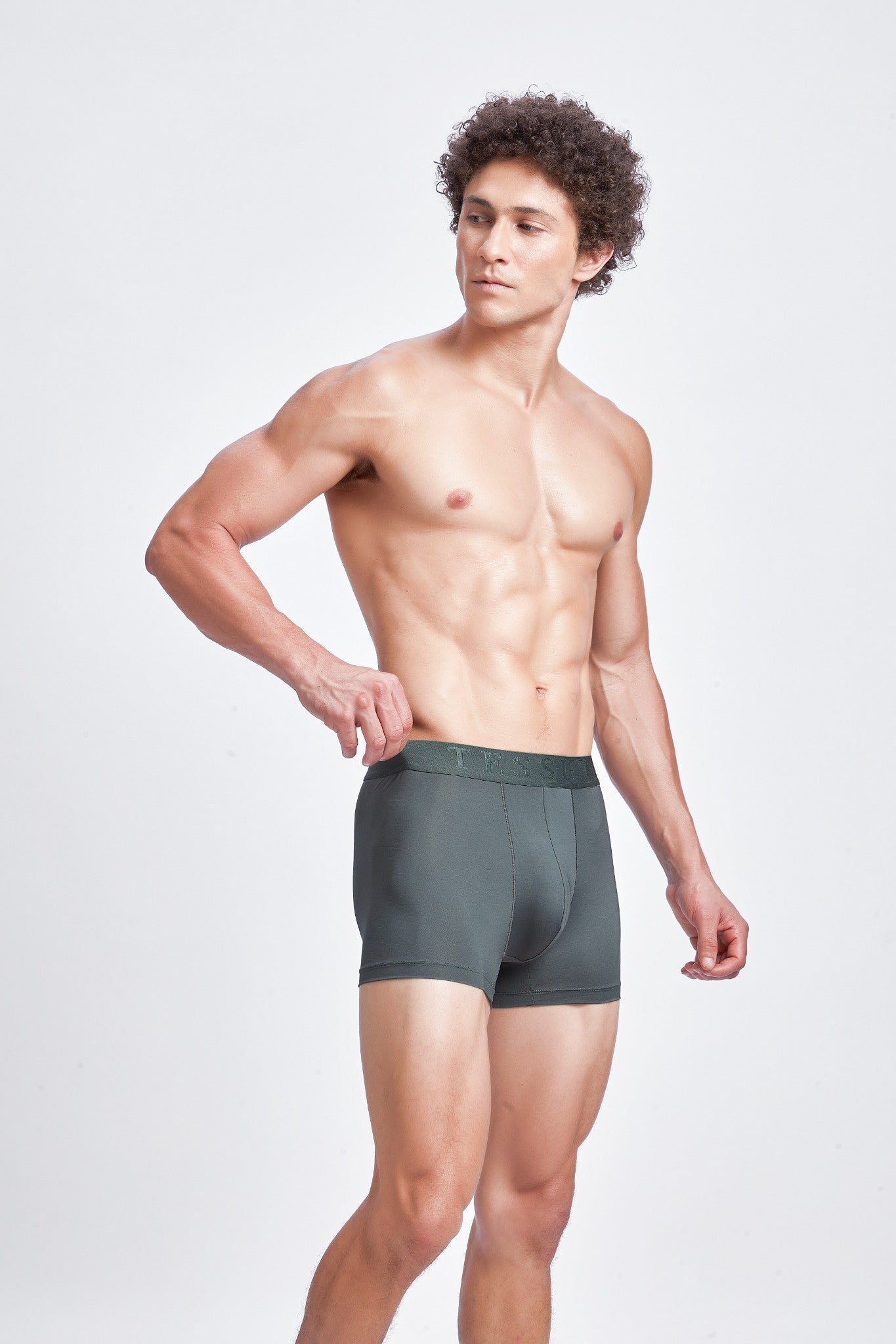 G323-  POLYAMIDE SPORTS TRUNK (Green)