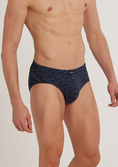 S101 Silver Cotton Brief Printed ( Pack of 2 )