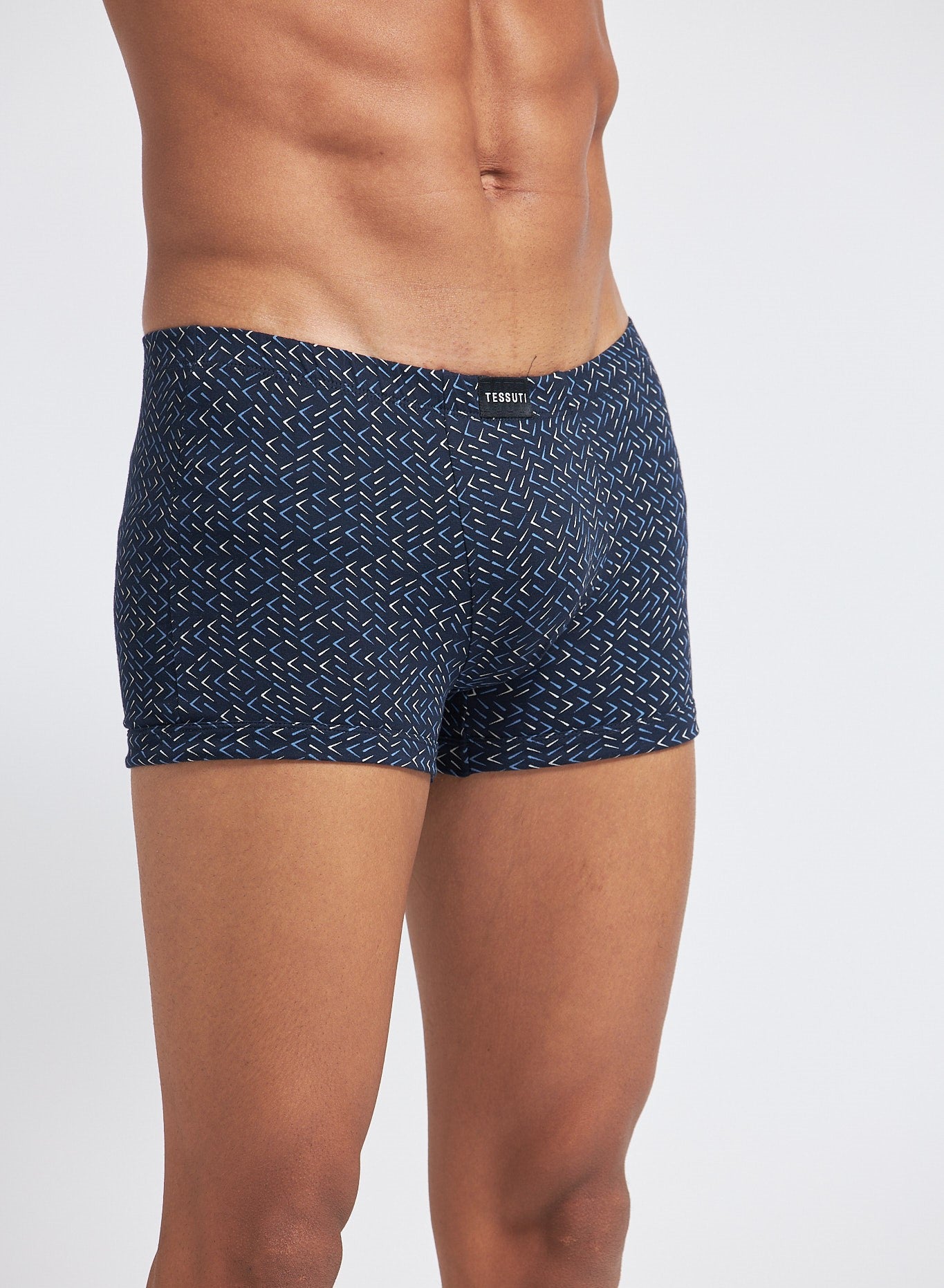 S103 Silver Cotton Trunk Printed Black 2 ( Pack of 2 )