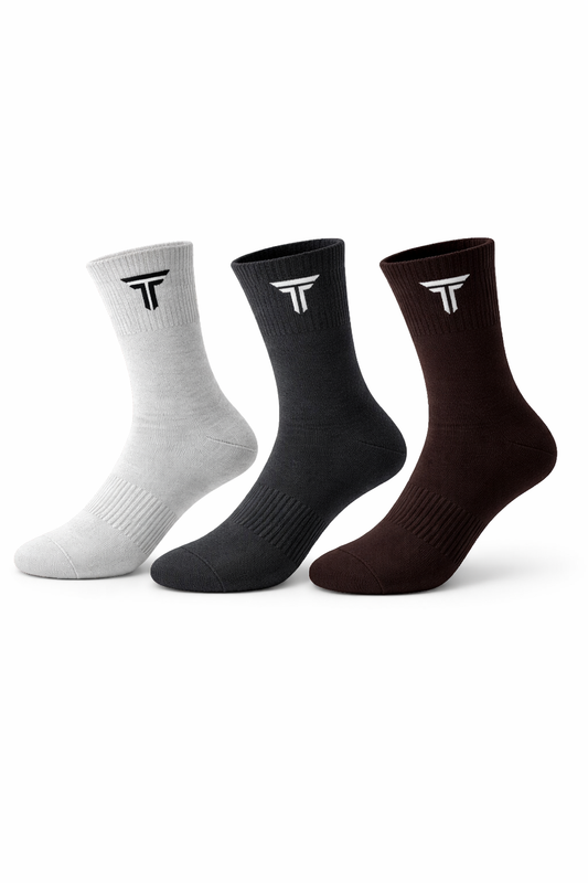 G204- CASUAL SOCKS (PACK OF 3: Grey, Antara Grey, Brown)