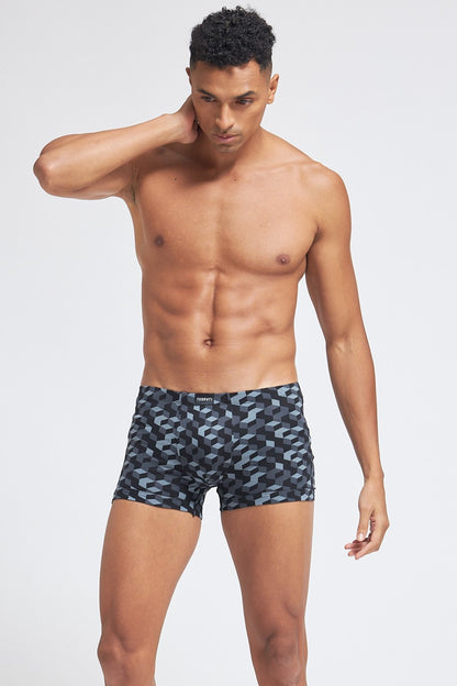 S103 Silver Cotton Trunk Printed Navy 1 ( Pack of 2 )