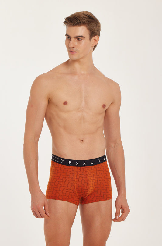 G307 Gold Trunk Printed Lenzing Micromodal Gold Flame