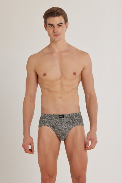 S101 Silver Cotton Brief Printed ( Pack of 2 )