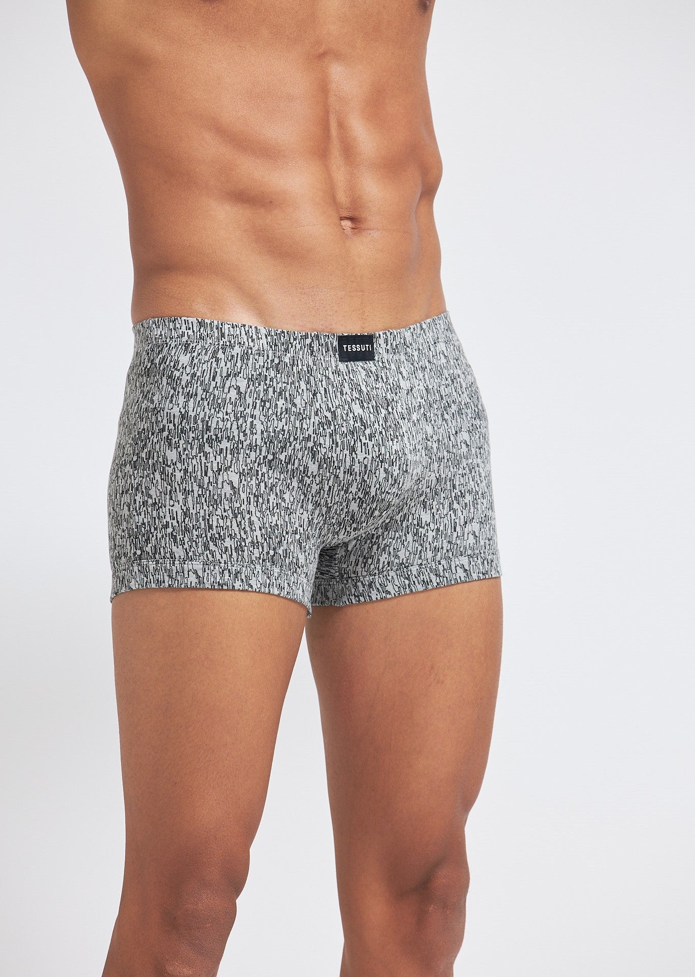 S103 Silver Cotton Trunk Printed Grey Mel 1 ( Pack of 2 )
