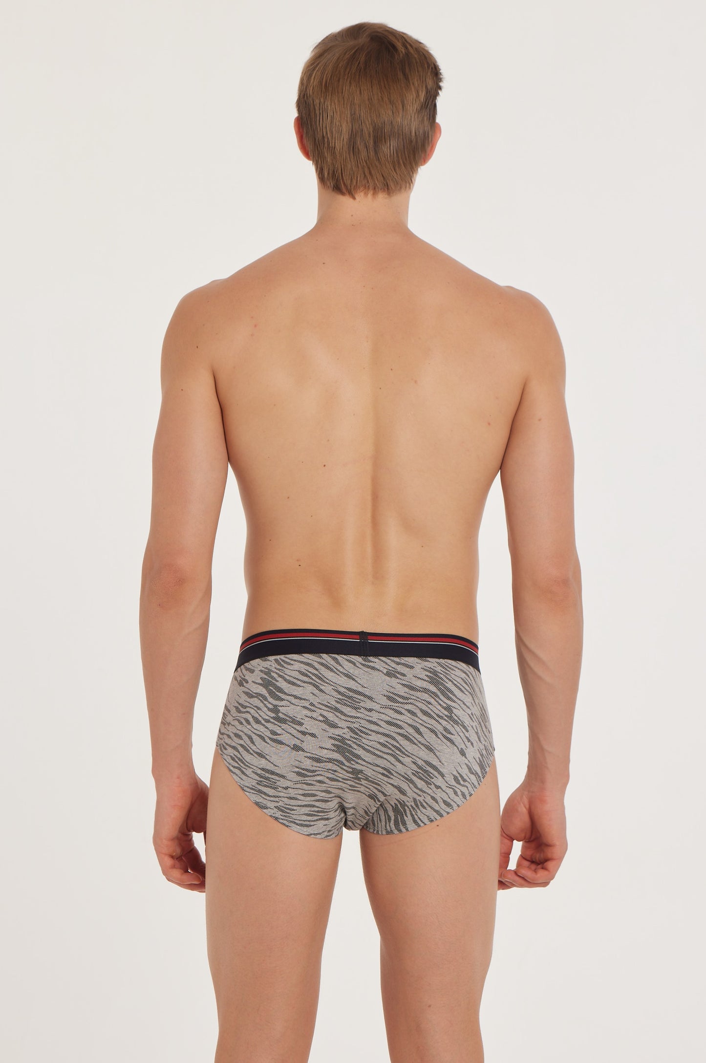 G301 Gold Cotton Brief Printed