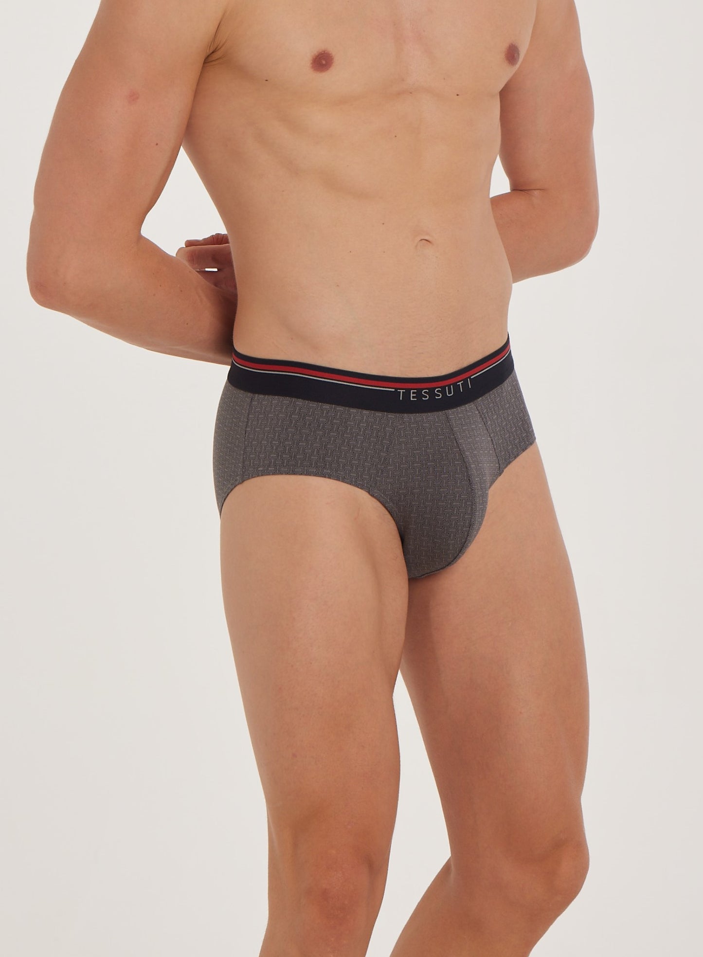 G301 Gold Cotton Brief Printed
