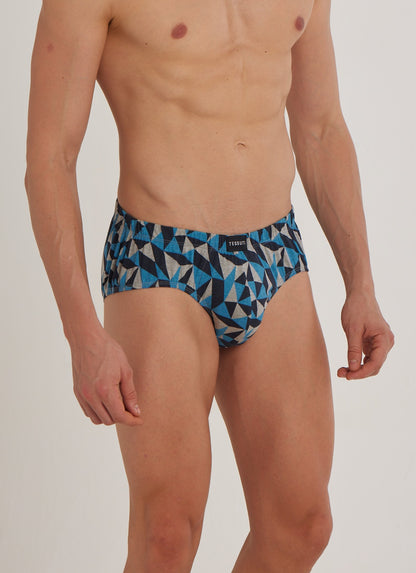 S101 Silver Cotton Brief Printed ( Pack of 2 )