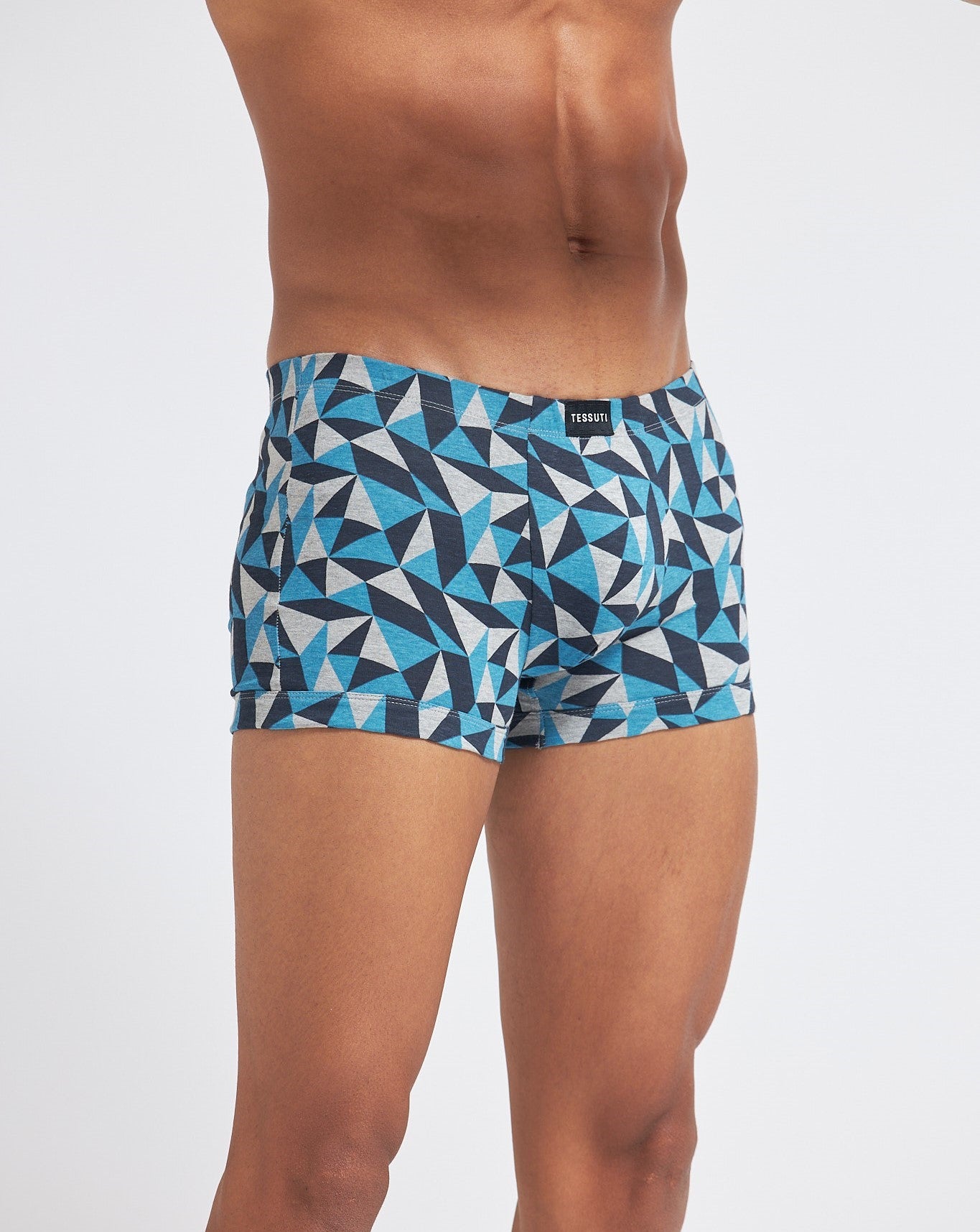 S103 Silver Cotton Trunk Printed Grey Mel 2 ( Pack of 2 )