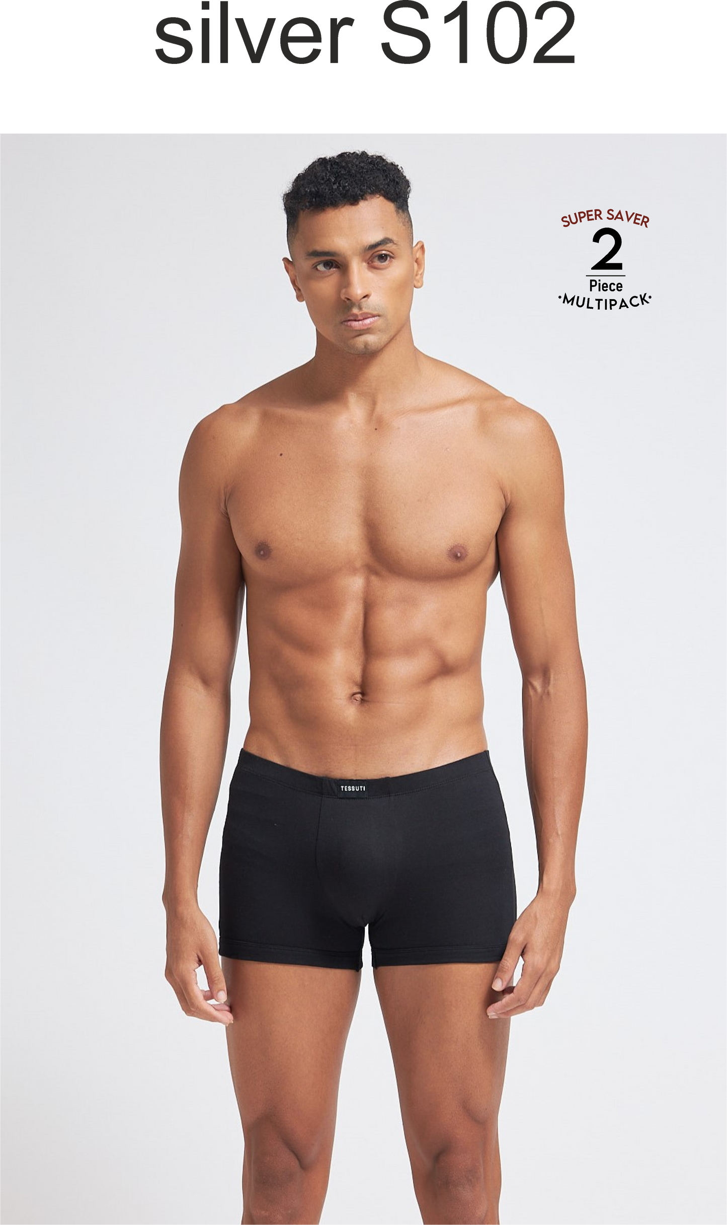 S102 Silver Cotton Trunk ( Pack of 2 )