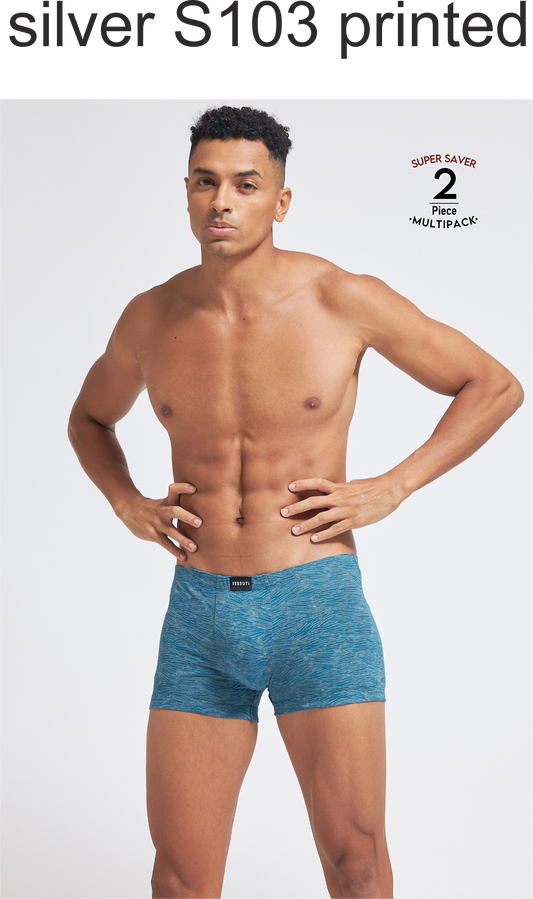 S103 Silver Cotton Trunk Printed ( Pack of 2 )