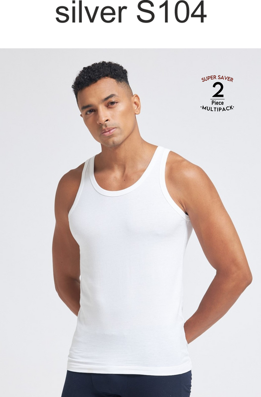 S104 Silver Vest ( Pack of 2 )